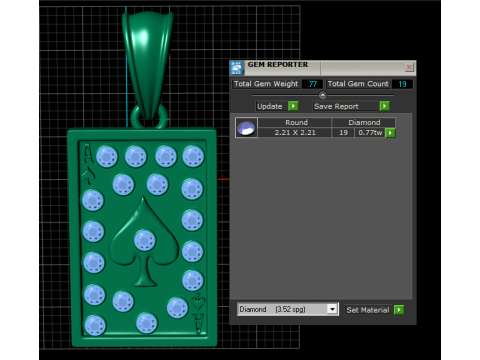 LEAVES CARD 3D Gold Pendant 3D Принт Модель