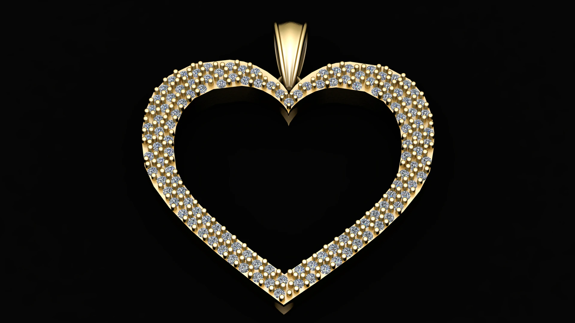3D HEART PENDANT 3D Print Model .c4d .max .obj .3ds .fbx .stl .blend 