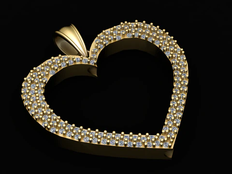 3D HEART PENDANT 3D Print Model