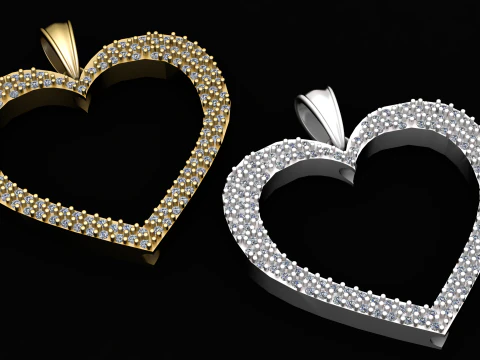 3D HEART PENDANT 3D Print Model