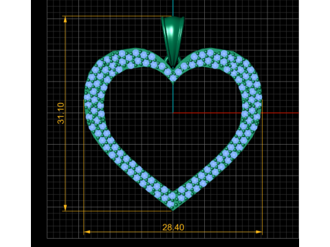 3D HEART PENDANT 3D 프린트 모델