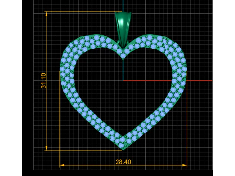 3D HEART PENDANT 3D Print Model