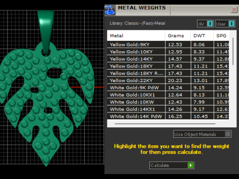 LEAVES GOLD PENDANT Model Cetak 3D