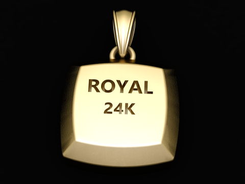 ROYAL 24K D GOLD PENDANT 3D Print Model