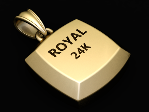 ROYAL 24K D GOLD PENDANT Modelo de Impressão 3D