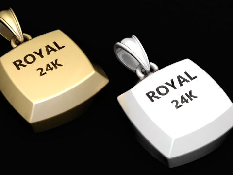 ROYAL 24K D GOLD PENDANT Modelo de Impressão 3D
