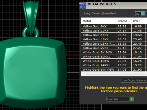 ROYAL 24K D GOLD PENDANT Modelo de Impressão 3D