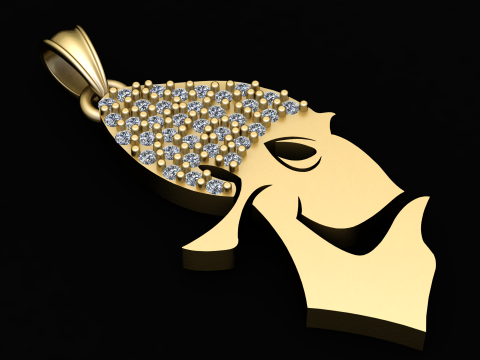 ANIMALS FACES PENDANT 3D Print Model