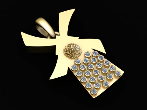 3D GOLD PENDANT 3D Print Model