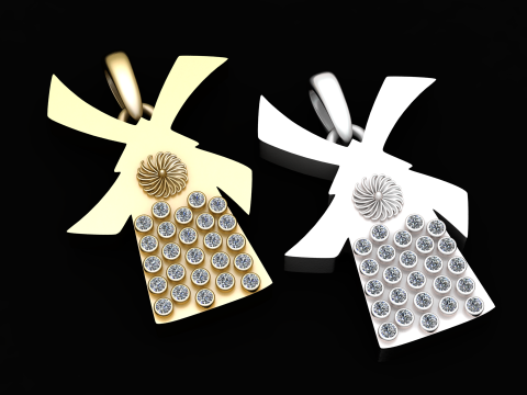3D GOLD PENDANT 3D Print Model