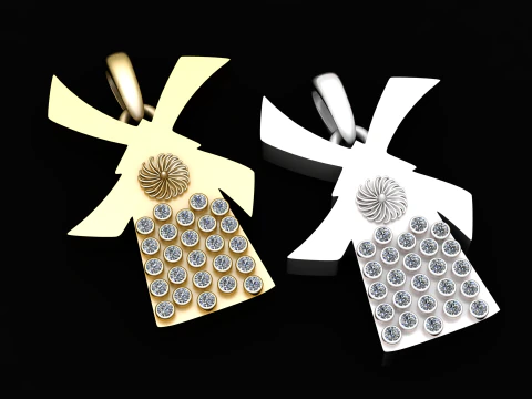 3D GOLD PENDANT 3D Print Model