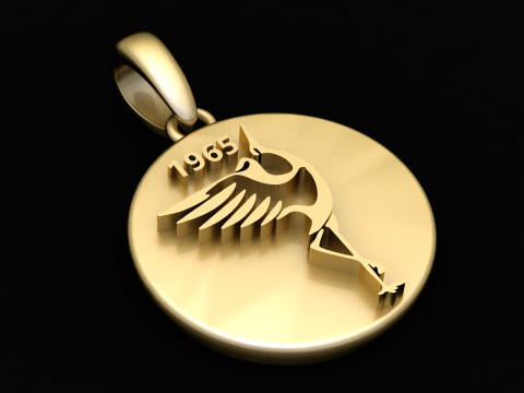 Buy Sterling Silver Crane Pendant 1965 3D प्रिंट मॉडल
