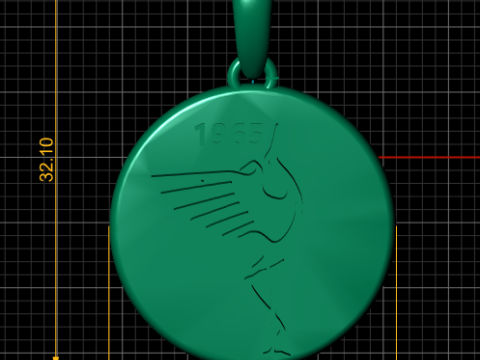 Buy Sterling Silver Crane Pendant 1965 3D प्रिंट मॉडल