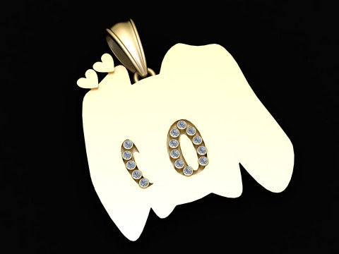 3D GOLD PENDANT Model Cetak 3D