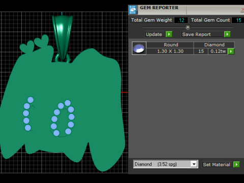 3D GOLD PENDANT Model Cetak 3D