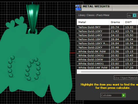 3D GOLD PENDANT 3D Print Model