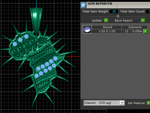 Africa-Inspired 3D Spiked Pendant 3D printmodel