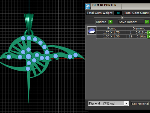 Abstract Winged Blade Gold Pendant 3D Printable Model 3D Druckmodell