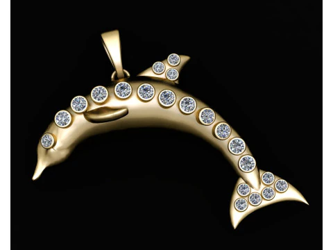 3D КУЛОН АКУЛА 3D Принт Модель