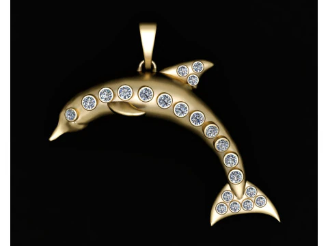 3D SHARK PENDANT 3D Print Model