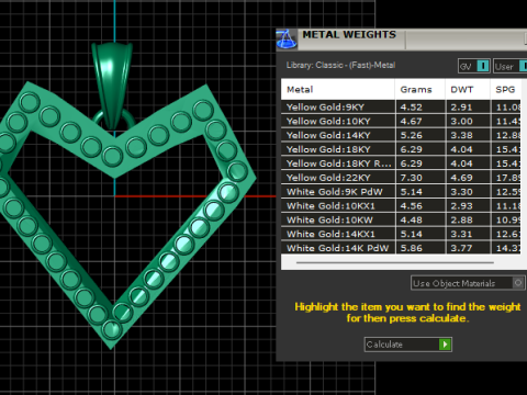 3D HEART DIAMOUND PENDANT Modello di stampa 3D
