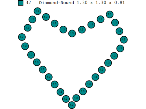 3D HEART DIAMOUND PENDANT Modello di stampa 3D