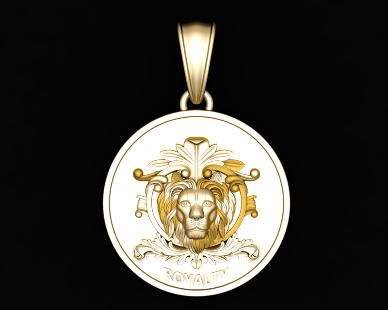 Round faces lion pendant 3D Принт Модель .c4d .max .obj .3ds .fbx .stl .blend