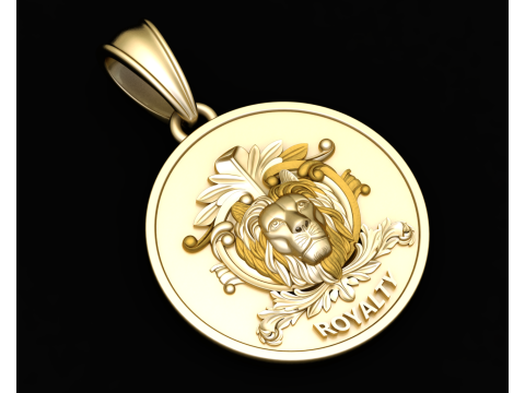 Round faces lion pendant 3D Принт Модель