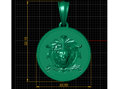 Round faces lion pendant 3D Принт Модель