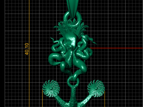 3D HOOK GOLD PENDANT 3D Print Model