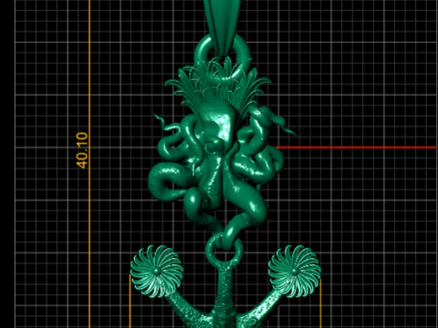 3D HOOK GOLD PENDANT 3D Print Model