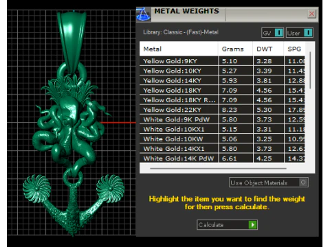 3D HOOK GOLD PENDANT 3D Print Model