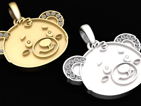 CIONDOLO VOLTI DI ORSO Modello di stampa 3D