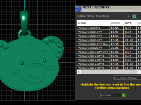 BEAR FACES PENDANT 3D प्रिंट मॉडल