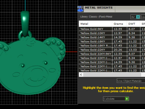BEAR FACES PENDANT 3D Print Model