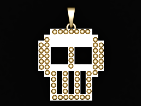 SKULL FACES PENDANT 3D Print Model