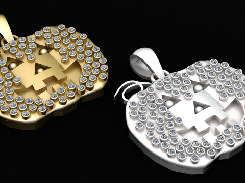 GOLD DIAMOUND PENDANT Modello di stampa 3D