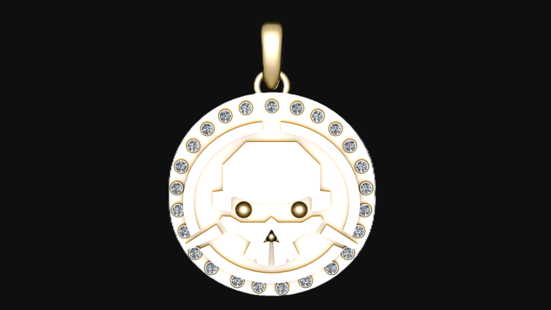 ROUND FACES PENDANT 3Dプリントモデル .c4d .max .obj .3ds .fbx .stl .blend