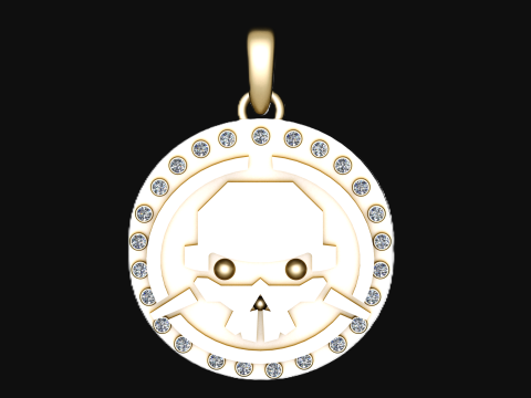 ROUND FACES PENDANT 3D Print Model