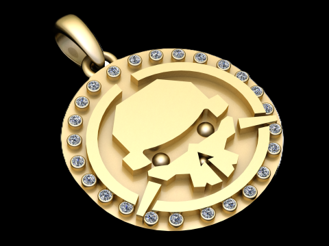 ROUND FACES PENDANT 3Dプリントモデル