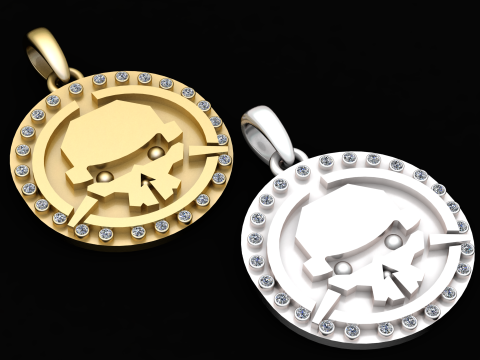 ROUND FACES PENDANT 3Dプリントモデル