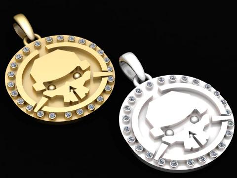 ROUND FACES PENDANT 3D Print Model
