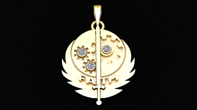 ROUND FATH PENDANT 3D 프린트 모델 .c4d .max .obj .3ds .fbx .stl .blend