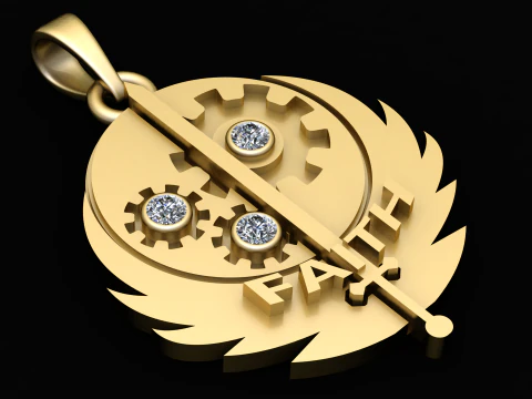 ROUND FATH PENDANT 3D Print Model