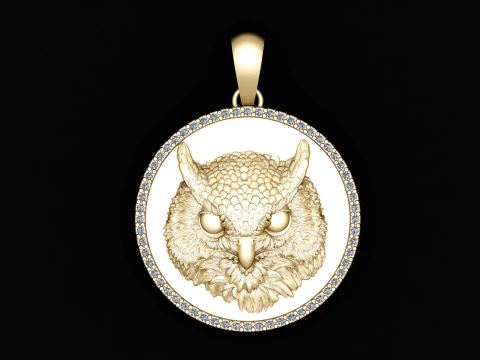 Hip Hop Viking Owl Bird PENDANT 3D Print Model