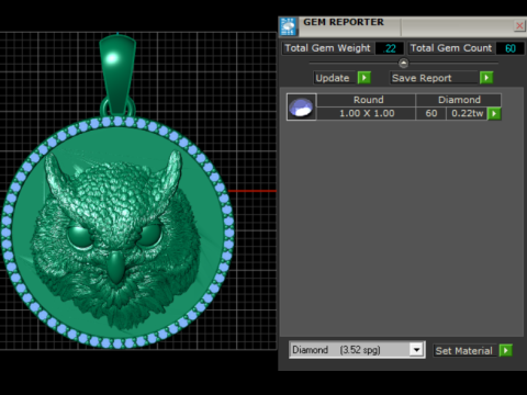 LIONTIN Burung Burung Hantu Viking Hip Hop Model Cetak 3D