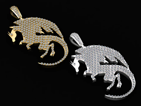 ДАЙНАСОР КУЛОН 3D Принт Модель