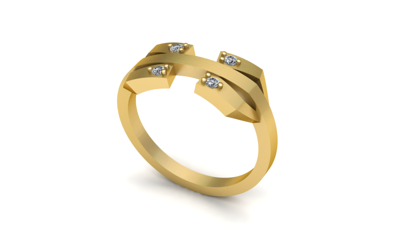 3D RING 3Dプリントモデル .c4d .max .obj .3ds .fbx .stl .blend