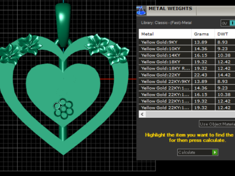 HEART LOVE PENDANT 3D Print Model