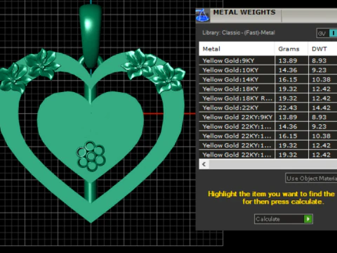 HEART LOVE PENDANT 3D Print Model